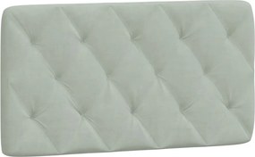 vidaXL Pernă tăblie de pat, gri deschis, 100 cm, catifea