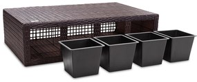 Deuba Ghiveci cu flori - 95 x 27 x 60 cm - maro