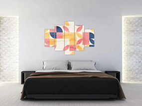 Tablou - Abstracție cu modele retro (150x105 cm)