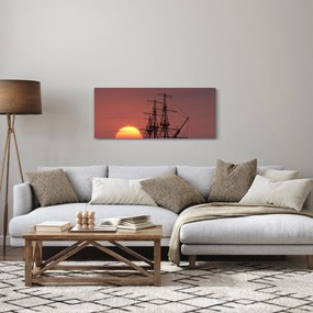 Tablou - Navă medievală (120x50 cm)