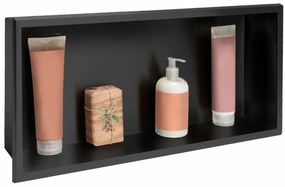 Raft incastrat pentru baie 30x60 negru mat
