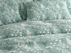 Lenjerie de pat din bumbac WILD FLOWERS mentolove Dimensiune lenjerie de pat: 70 x 90 cm | 140 x 200 cm