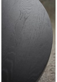 Măsuță de cafea neagră rotundă cu aspect de lemn de stejar ø 110 cm Boxford – Rowico