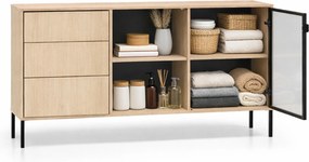 Comodă cu sertare și iluminare Harmona 160 cm - stejar lindberg