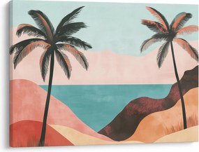 Tablou - Palmieri la mare (70x50 cm)