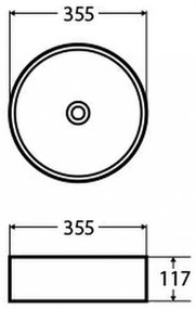 Lavoar de blat Rose Black negru mat