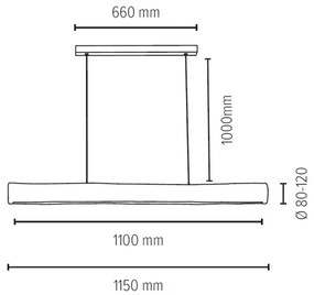 Lustră LED dimabilă pe cablu Spot-Light 69680104 LUCAS LED/33W/230V