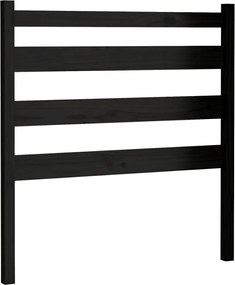 vidaXL Tăblie de pat, negru, 81x4x100 cm, lemn masiv de pin