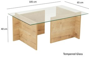Măsuță de conferință Escape Sapphire Oak