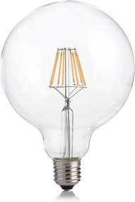 Bec LED, E27 globo d125 08w 3000k cri90 transparent