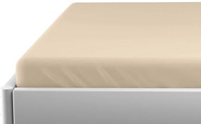 Cearsaf Jersey pentru patut copil bej deschis 70 x 140 cm
