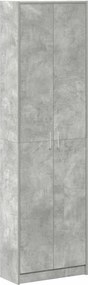vidaXL Dulap cu raft Gri din beton 55 x 25 x 189 cm Lemn compozit