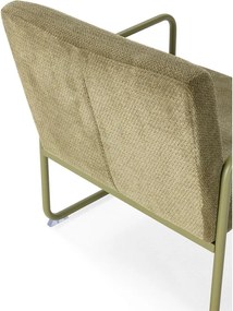 Fotoliu verde cu tapițerie din chenille Vince – MOME