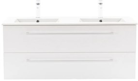 Dulap inferior Vario Clam 120 cu lavoar alb-alb