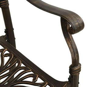 Set mobilier bistro, 3 piese, bronz, aluminiu turnat Bronz, 3