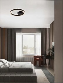 Lustra LED aplicata design modern minimalist HEDRA D-40cm negru
