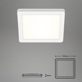 Plafonieră LED/8W/230V 19x19 cm albă IP44 Briloner 3010-016