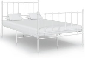 324953 vidaXL Cadru de pat, alb, 120x200 cm, metal