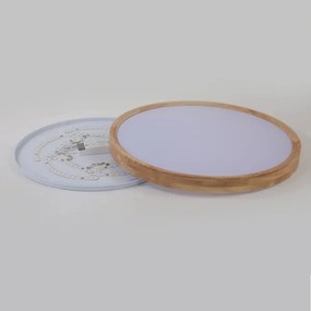 Brilagi - Plafonieră LED WOODROUND, 40W, 230V, 3000/4000/6000K, Ø 60 cm