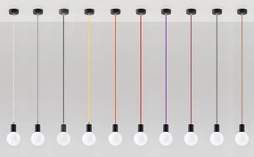 Lustră pe cablu EDISON 1xE27/60W/230V roșie-neagră