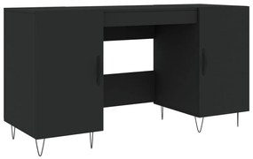 829541 vidaXL Birou, negru, 140x50x75 cm, lemn compozit