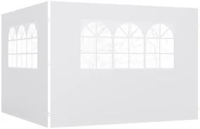 Outsunny Panouri Laterale pentru Corturi Pop-Up, Set de 2, 3x2m, Protecție UV, Rezistent la Apă, Alb | Aosom Romania