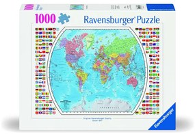 PUZZLE HARTA POLITICA GLOB PAMANTESC 1000 PIESE DESIGN NOU - RAVENSBURGER (RVSPA00664)