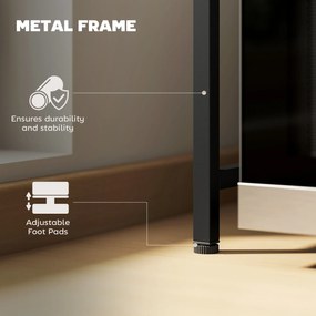 HOMCOM Suport extensibil pentru cuptor cu microunde pe 2 niveluri cu 3 cârlige, din metal, negru | Aosom Romania