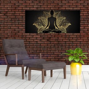 Tablou - Silueta într-o floare de lotus (120x50 cm)