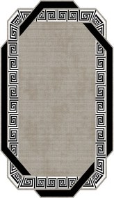 Covor, 160x230 cm, forma dreptunghiulara, poliester, crem/negru ALN600