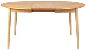 Masă de dining rotundă extensibilă cu blat cu aspect de lemn de stejar cu blat suplimentar ø 120 cm Twist – Zuiver