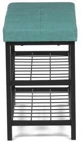 Raft pentru pantofi cu 2 rafturi, verde