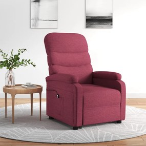 3109608 vidaXL Fotoliu cu ridicare, roșu vin, material textil
