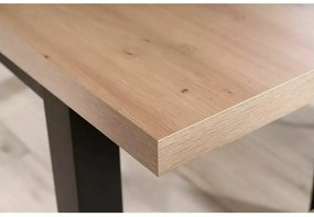 Masa extensibila Presto stejar artizan/negru L140-218 cm