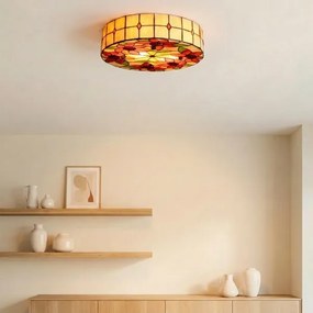 BRILAGI - Tiffany plafonieră din vitralii SUNFLOWER 2xE27/60W/230V Ø 40 cm
