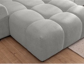 Colțar gri deschis (cu colț pe partea stângă/cu șezlong) Albane – Ropez