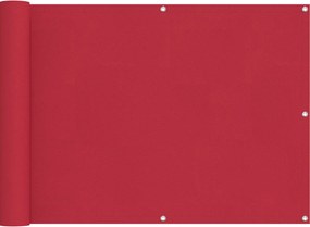 vidaXL Ecran de balcon Roșu 75 x 200 cm Oxford alu acoperit cu PU