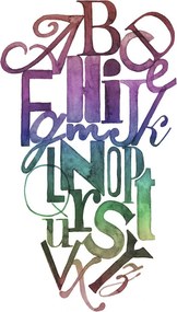 Fototapet, Ink Letters, Rainbow, Rebel Walls