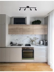 Plafonirea cu 4 spoturi design minimalist LUP negru