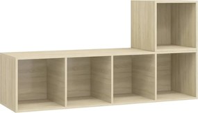 vidaXL Set de dulapuri TV, 2 piese, stejar sonoma, lemn prelucrat