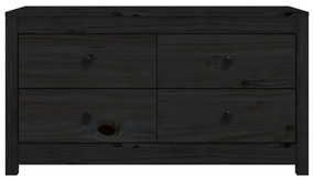 Dulap lateral, negru, 100x40x54 cm, lemn masiv de pin 1, Negru, 100 x 40 x 54 cm
