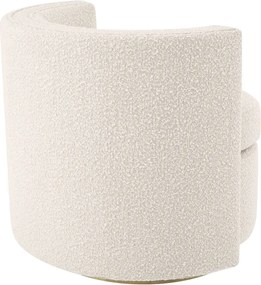 Fotoliu pivotant design elegant Amanda, boucle crem 115379 HZ