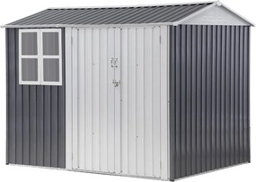 Căsuță de grădină Avenberg NORMAN 2,45 × 1,75 m, GRI/ALBĂ