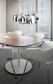 Lustra design modern Noa 7 chrome/white