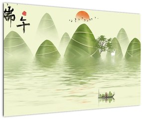 Tablou - Valea munțilot verzi (90x60 cm)