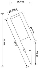 Globo 3157AS - Aplică perete exterior cu senzor BOSTON 1xE27/60W/230V IP44