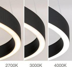 Lustra LED circulara iluminat sus si jos KOLK negru 80cm