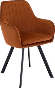 Scaun de design, ţesătură Velvet teracot, AURIL