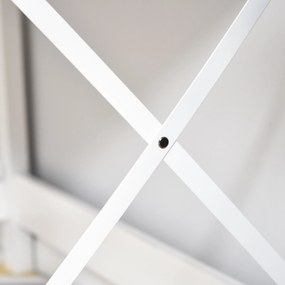 HOMCOM Birou cu depozitare birou bibliotecă birou din lemn modern cu rafturi și blat mare pentru spații mici birou acasă dormitor, 105 x 50 x 137,5 cm, alb | Aosom Romania