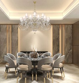 Candelabru cu 18 brate LUX design modern, Cristal Bohemia Exclusive Miracle